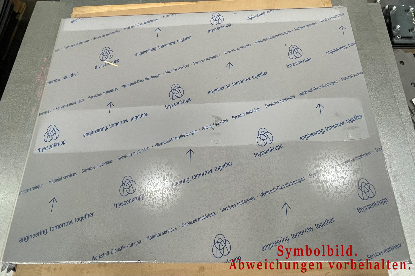 Blechtafel 1.4571 - 1.250 x 770 x 1,5 mm - 2B